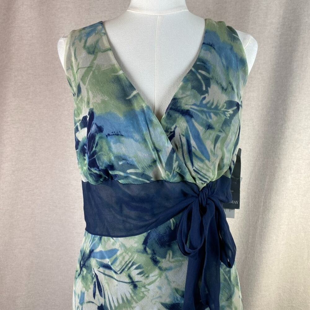 Vtg Jonathan Martin Womens Y2K Midi Dress Size 14W Silk Forest Fairy Whimsigoth - Picture 4 of 14